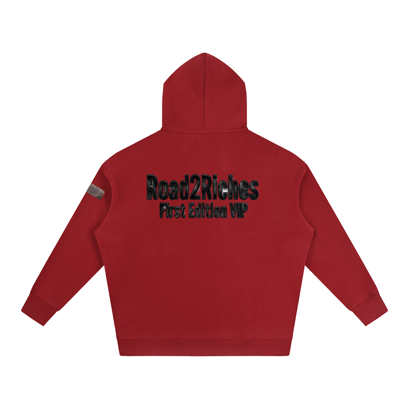 R2R chrome fleece first edition hoodie - black
