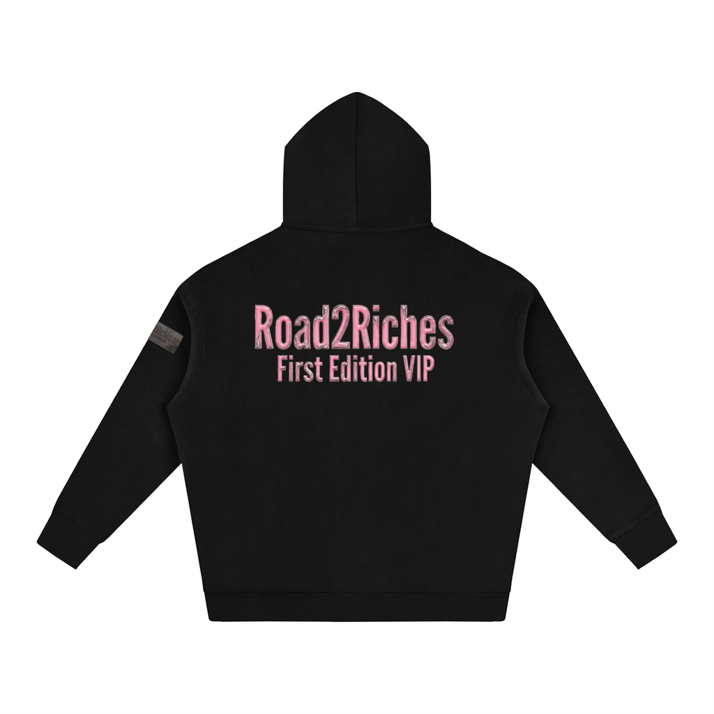 R2R chrome fleece first edition hoodie - pink