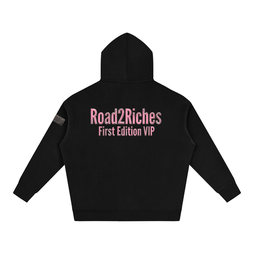 R2R chrome fleece first edition hoodie - pink