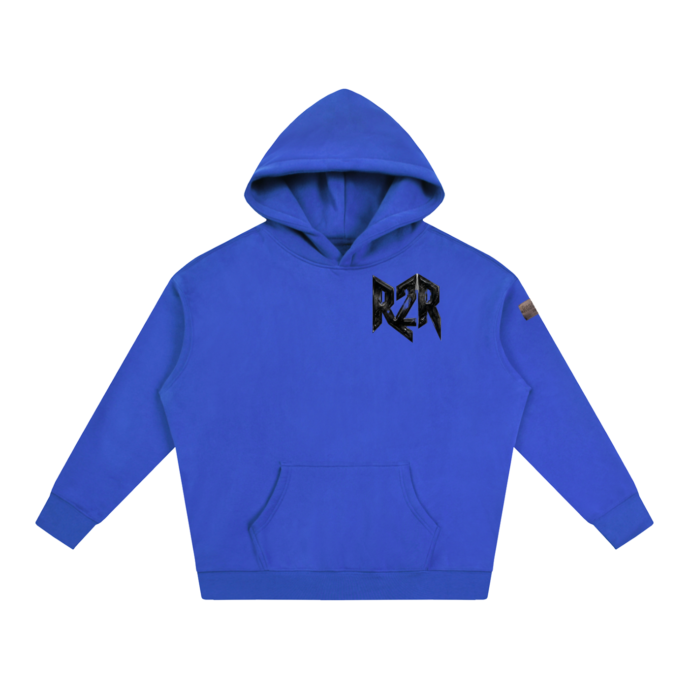 R2R chrome fleece first edition hoodie - black