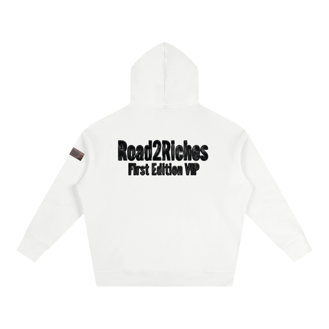 R2R chrome fleece first edition hoodie - black