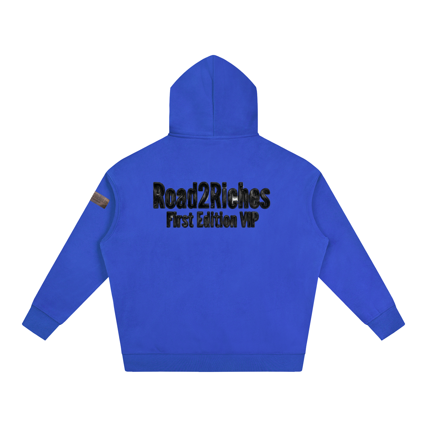 R2R chrome fleece first edition hoodie - black