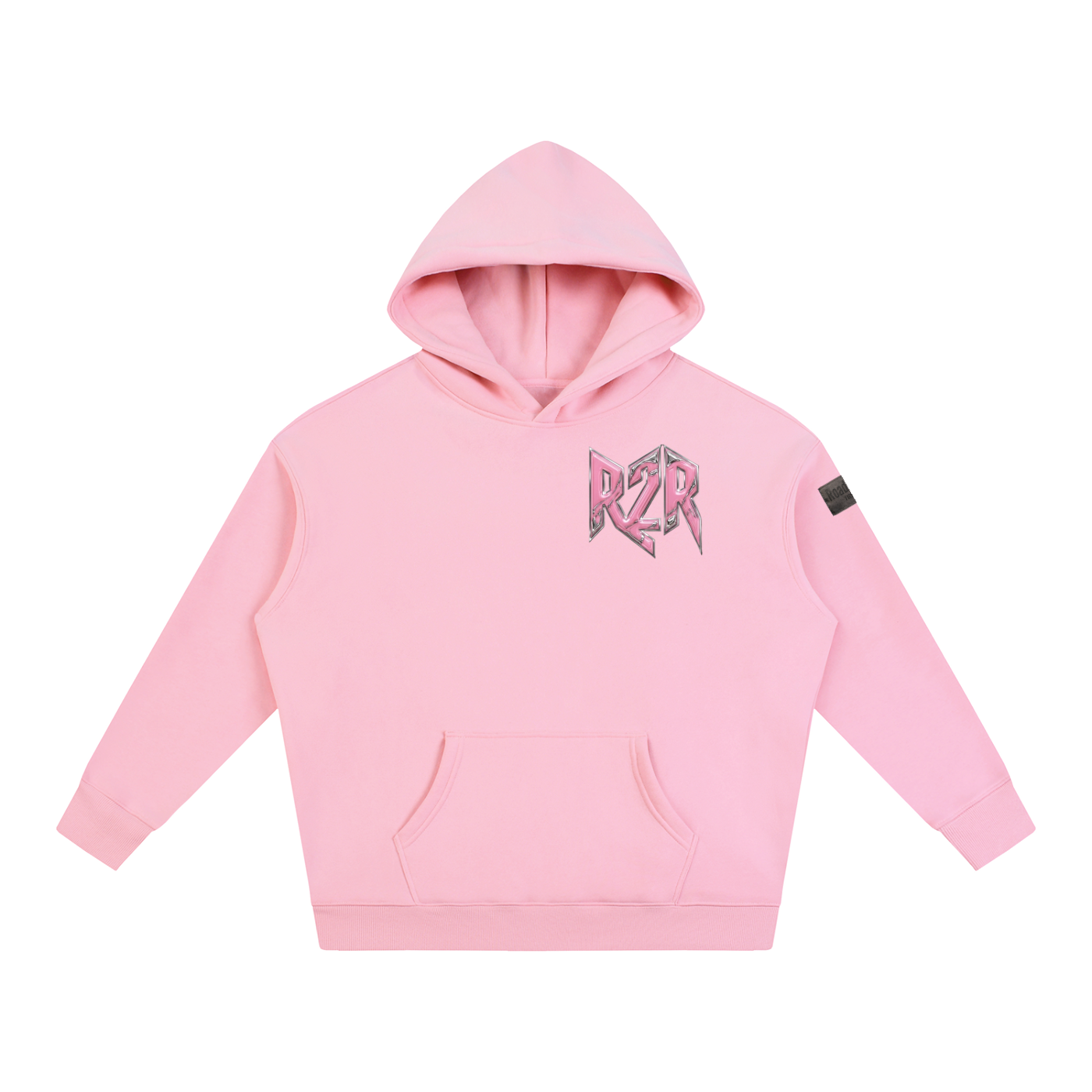 R2R chrome fleece first edition hoodie - pink
