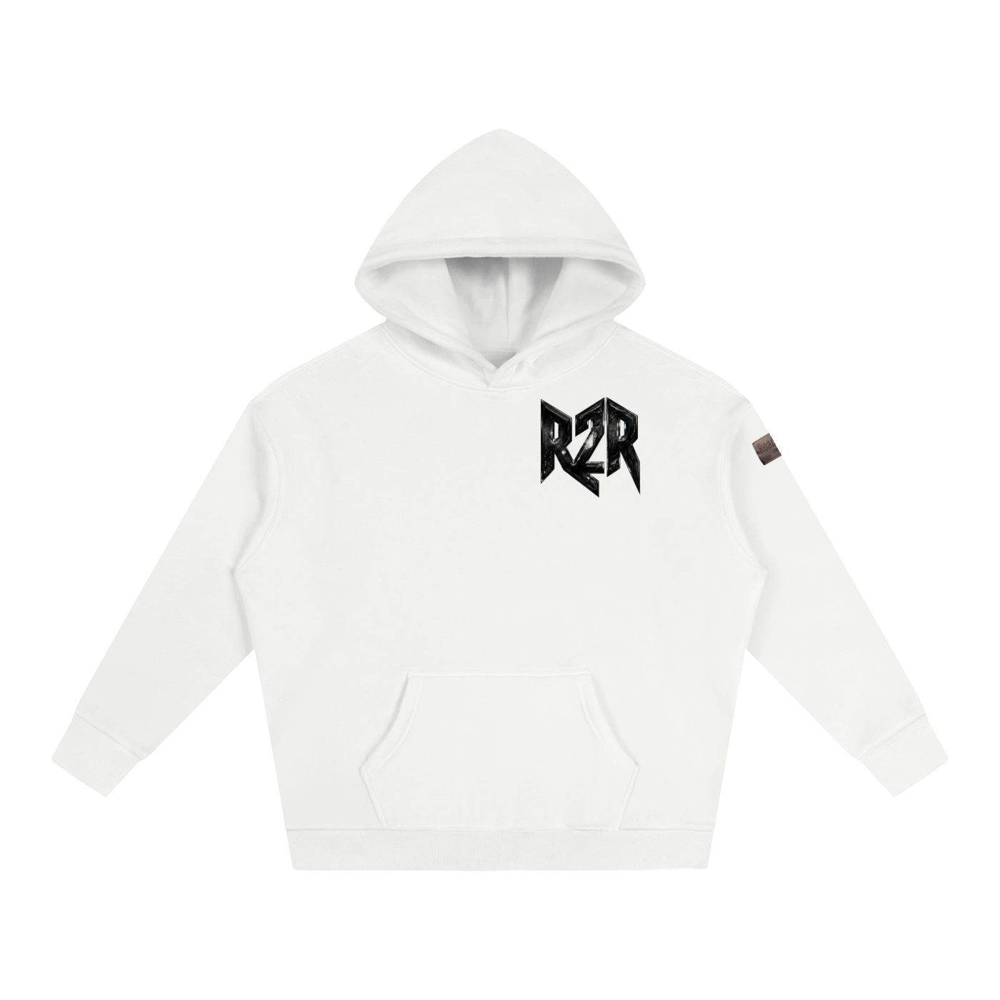 R2R chrome fleece first edition hoodie - black